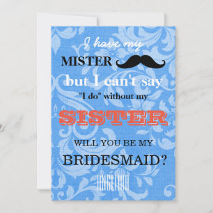 Invitation Serez-vous ma demoiselle d'honneur ?