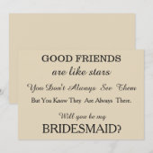 Invitation Serez-vous ma demoiselle d'honneur ? (Devant / Derrière)