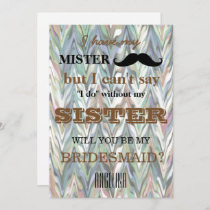 Invitation Serez-vous ma demoiselle d'honneur ?