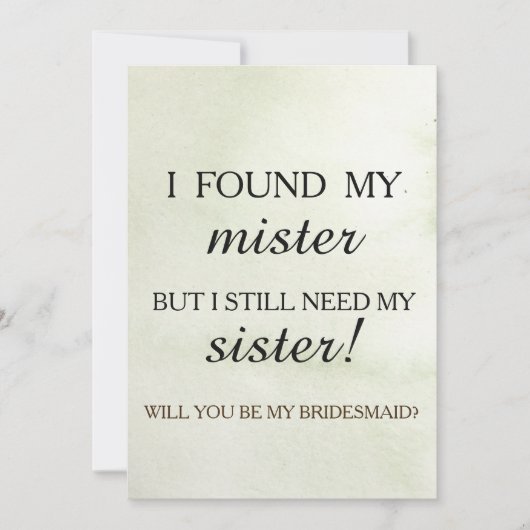 Invitation Serez-vous ma demoiselle d'honneur ? (Devant)