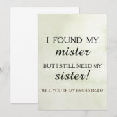 Invitation Serez-vous ma demoiselle d'honneur ? (Devant / Derrière)