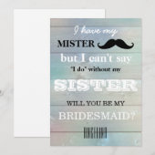 Invitation Serez-vous ma demoiselle d'honneur ? (Devant / Derrière)