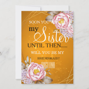Invitation Serez-vous ma demoiselle d'honneur ?