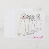 Invitation Serez-vous ma demoiselle d'honneur ? (Devant / Derrière)
