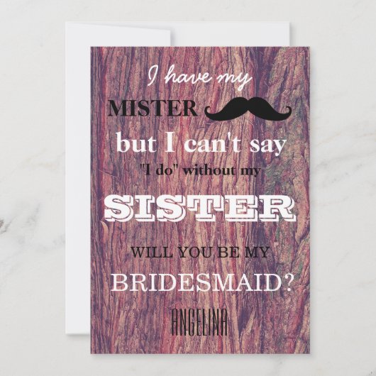 Invitation Serez-vous ma demoiselle d'honneur ? (Devant)