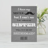 Invitation Serez-vous ma demoiselle d'honneur ? (Debout devant)