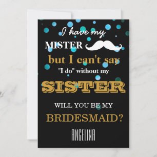 Invitation Serez-vous ma demoiselle d'honneur ?