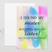 Invitation Serez-vous ma demoiselle d'honneur ? (Devant / Derrière)