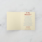 Invitation serez-vous ma demoiselle d'honneur ? (Intérieur)