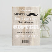 Invitation Serez-vous ma demoiselle d'honneur ? (Debout devant)