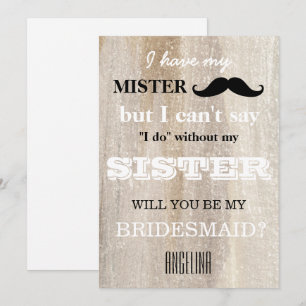 Invitation Serez-vous ma demoiselle d'honneur ?