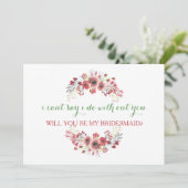 Invitation Serez-vous ma demoiselle d'honneur ? (Debout devant)