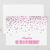 Invitation Serez-vous ma demoiselle d'honneur ? (Devant / Derrière)