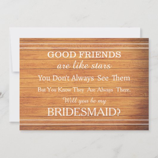 Invitation Serez-vous ma demoiselle d'honneur ? (Devant)