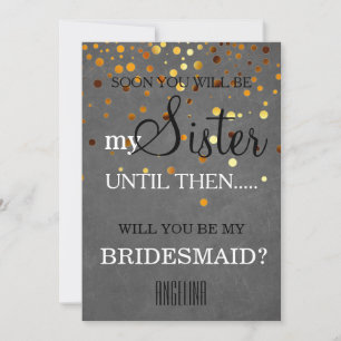 Invitation Serez-vous ma demoiselle d'honneur ?
