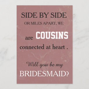 Invitation Serez-vous ma demoiselle d'honneur ?