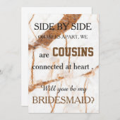 Invitation Serez-vous ma demoiselle d'honneur ? (Devant / Derrière)