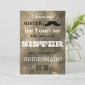 Invitation Serez-vous ma demoiselle d'honneur ? (Debout devant)