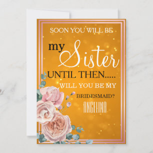 Invitation Serez-vous ma demoiselle d'honneur ?