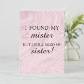 Invitation Serez-vous ma demoiselle d'honneur ? (Debout devant)