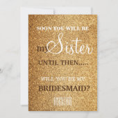 Invitation Serez-vous ma demoiselle d'honneur ? (Devant)