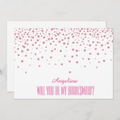 Invitation Serez-vous ma demoiselle d'honneur ? (Devant / Derrière)