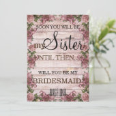 Invitation Serez-vous ma demoiselle d'honneur ? Arrière - pla (Debout devant)