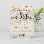 Invitation Serez-vous ma demoiselle d'honneur ? Arrière - pla (Debout devant)