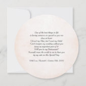 Invitation Serez-vous ma demoiselle d'honneur ? Couronne rose (Dos)