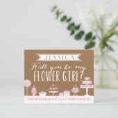 Invitation Serez-vous ma Demoiselle d'Honneur | Demoiselle d' (Debout devant)