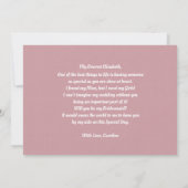 Invitation Serez-vous ma demoiselle d'honneur ? Dusty Rose  (Dos)