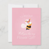 Invitation Serez-vous ma demoiselle d'honneur Fleur Funny Mig (Devant)