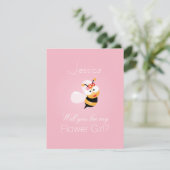 Invitation Serez-vous ma demoiselle d'honneur Fleur Funny Mig (Debout devant)