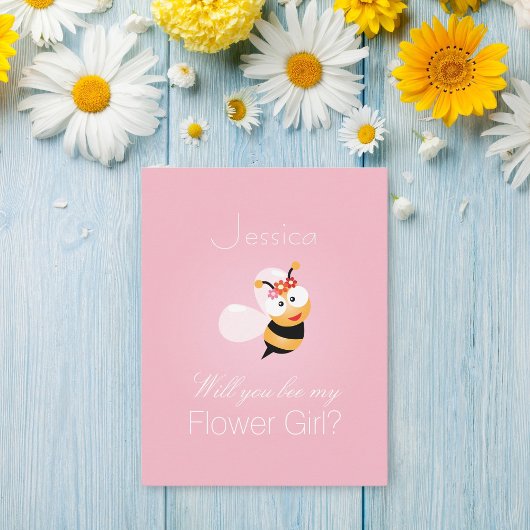 Invitation Serez-vous ma demoiselle d'honneur Fleur Funny Mig