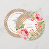 Invitation Serez-vous ma demoiselle d'honneur ? Fleurs aquare (Devant / Derrière)