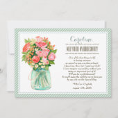 Invitation Serez-vous ma demoiselle d'honneur ? Floral Mason  (Devant)