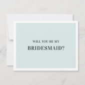 Invitation Serez-vous ma demoiselle d'honneur ? gris classiqu (Devant)