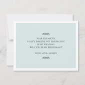 Invitation Serez-vous ma demoiselle d'honneur ? gris classiqu (Dos)