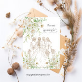 Invitation Serez-vous ma demoiselle d'honneur ? Herbe de pamp