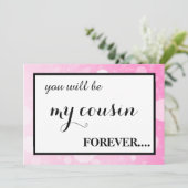 Invitation Serez-vous ma demoiselle d'honneur junior ? (Debout devant)