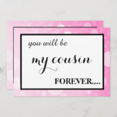 Invitation Serez-vous ma demoiselle d'honneur junior ? (Devant / Derrière)