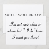 Invitation Serez-vous ma demoiselle d'honneur ? Kraft (Devant / Derrière)