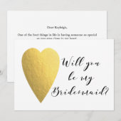 Invitation Serez-vous ma demoiselle d'honneur ? | MARIAGE (Devant / Derrière)