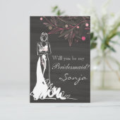 Invitation Serez-vous ma demoiselle d'honneur - Mariée et Fle (Debout devant)