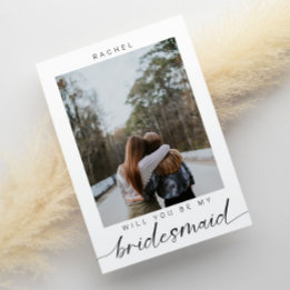 Invitation Serez-vous ma demoiselle d'honneur minimaliste Pho