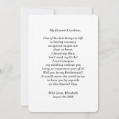 Invitation Serez-vous ma demoiselle d'honneur ? Pêcher Rouge  (Dos)