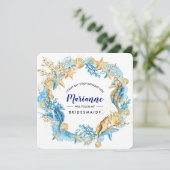 Invitation Serez-vous ma demoiselle d'honneur. Plage Bord De (Debout devant)