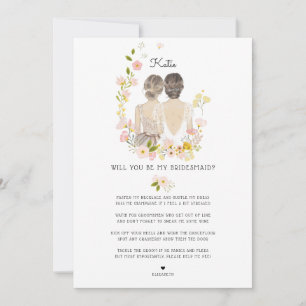 Invitation Serez-vous ma demoiselle d'honneur Proposition