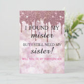 Invitation Serez-vous ma demoiselle d'honneur ? Rose Gold Dri (Debout devant)