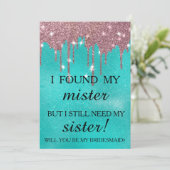 Invitation Serez-vous ma demoiselle d'honneur ? Rose Gold Dri (Debout devant)